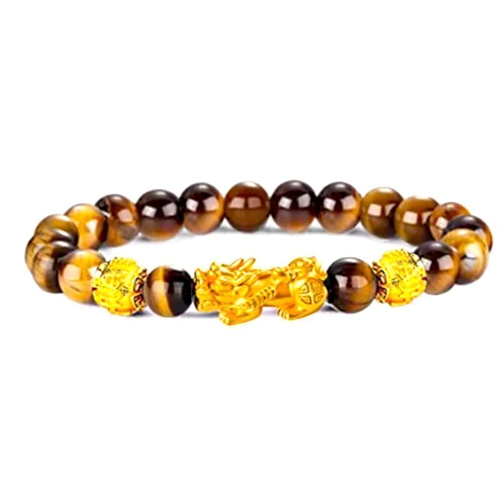 💜 Brown Obsidian Feng Shui Wealth Charm Bracelet